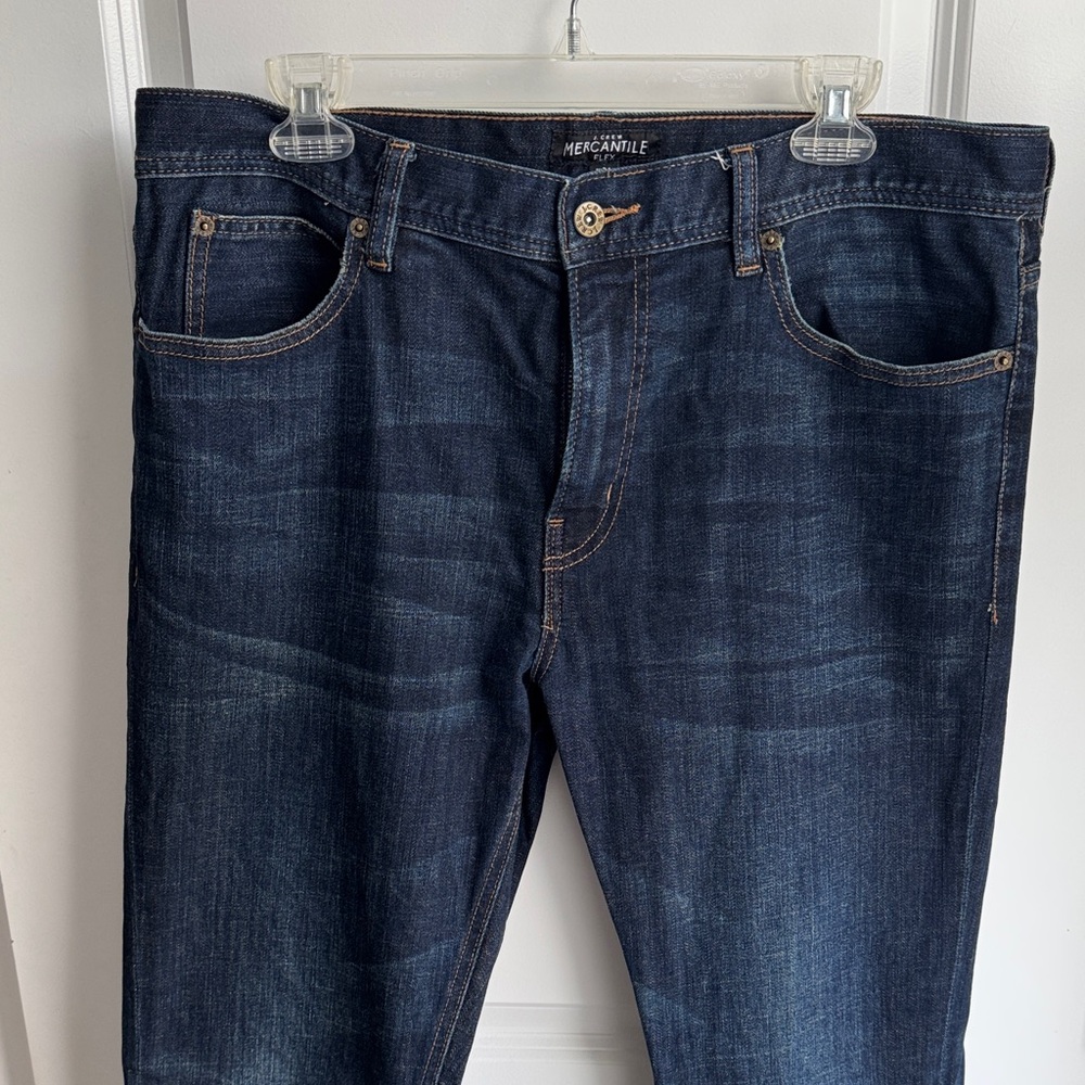 J Crew Mercantile Flex Men's Dark Blue Jeans 34X32 Straight Leg